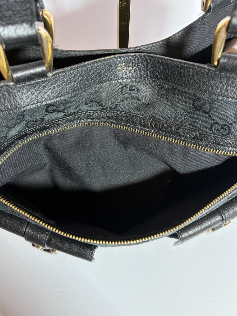 Authentic Gucci Black Monogram Abby Tote - Picture 7 of 9